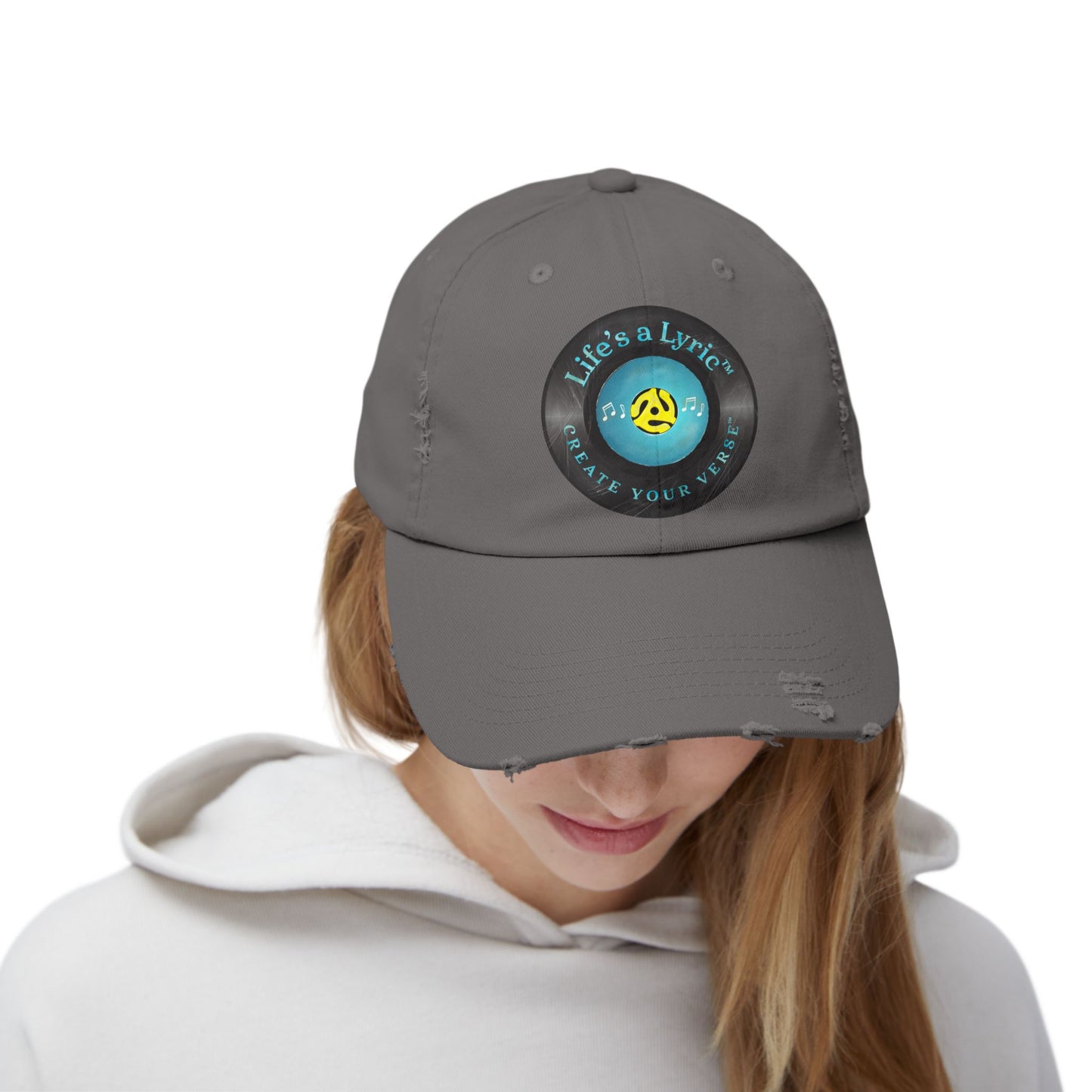 Life’s a Lyric™ Create Your Verse™ Unisex Distressed Cap
