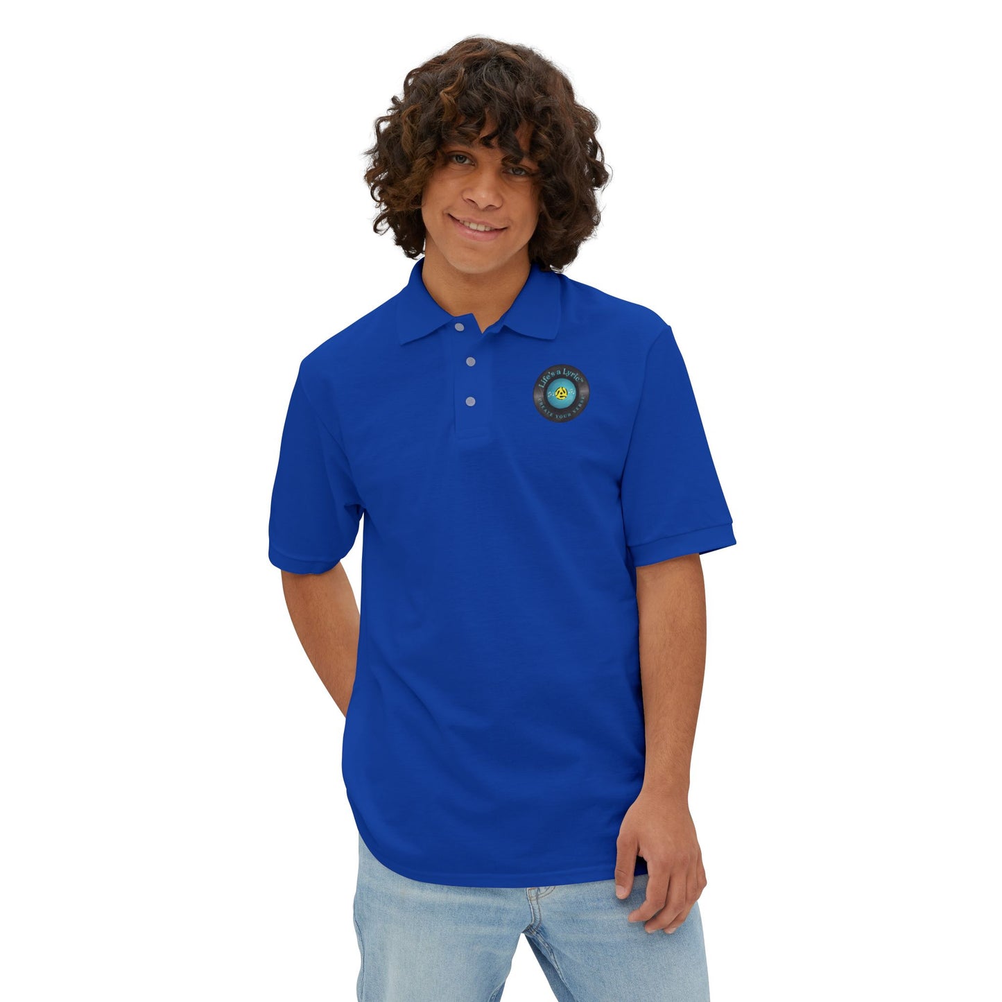 Life’s a Lyric™ Create Your Verse™ Men's 100% Cotton Polo Shirt
