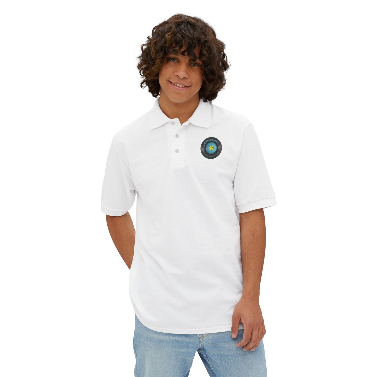 Life’s a Lyric™ Create Your Verse™ Men's 100% Cotton Polo Shirt