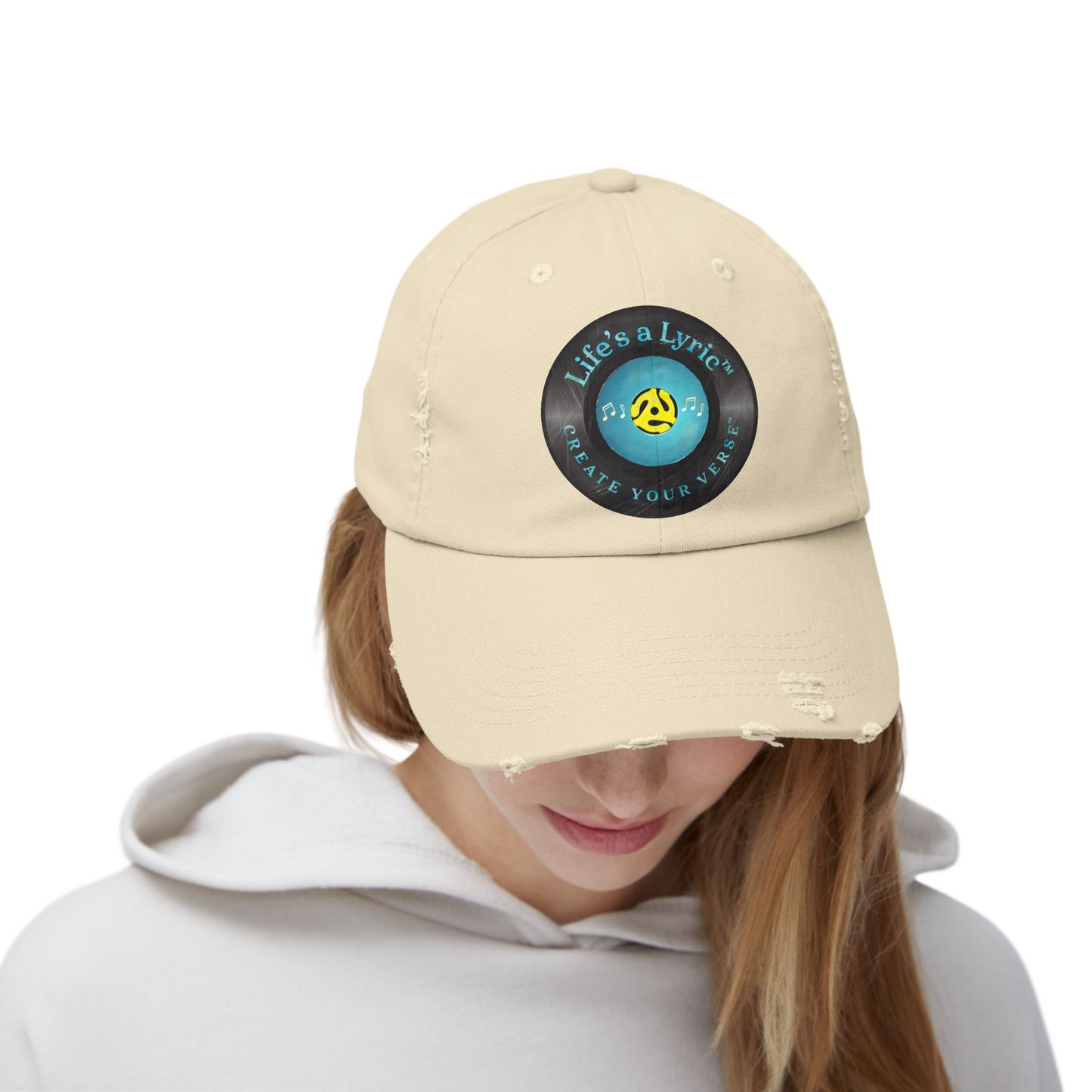 Life’s a Lyric™ Create Your Verse™ Unisex Distressed Cap