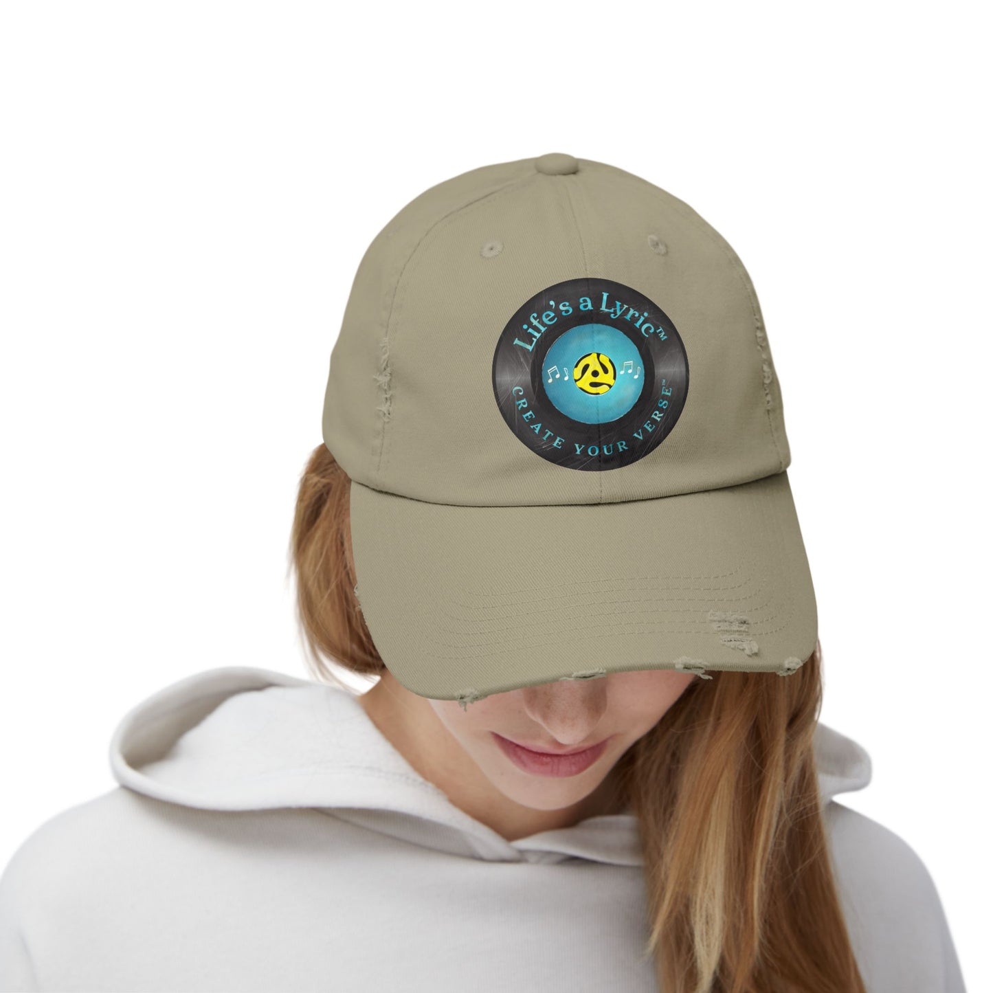Life’s a Lyric™ Create Your Verse™ Unisex Distressed Cap