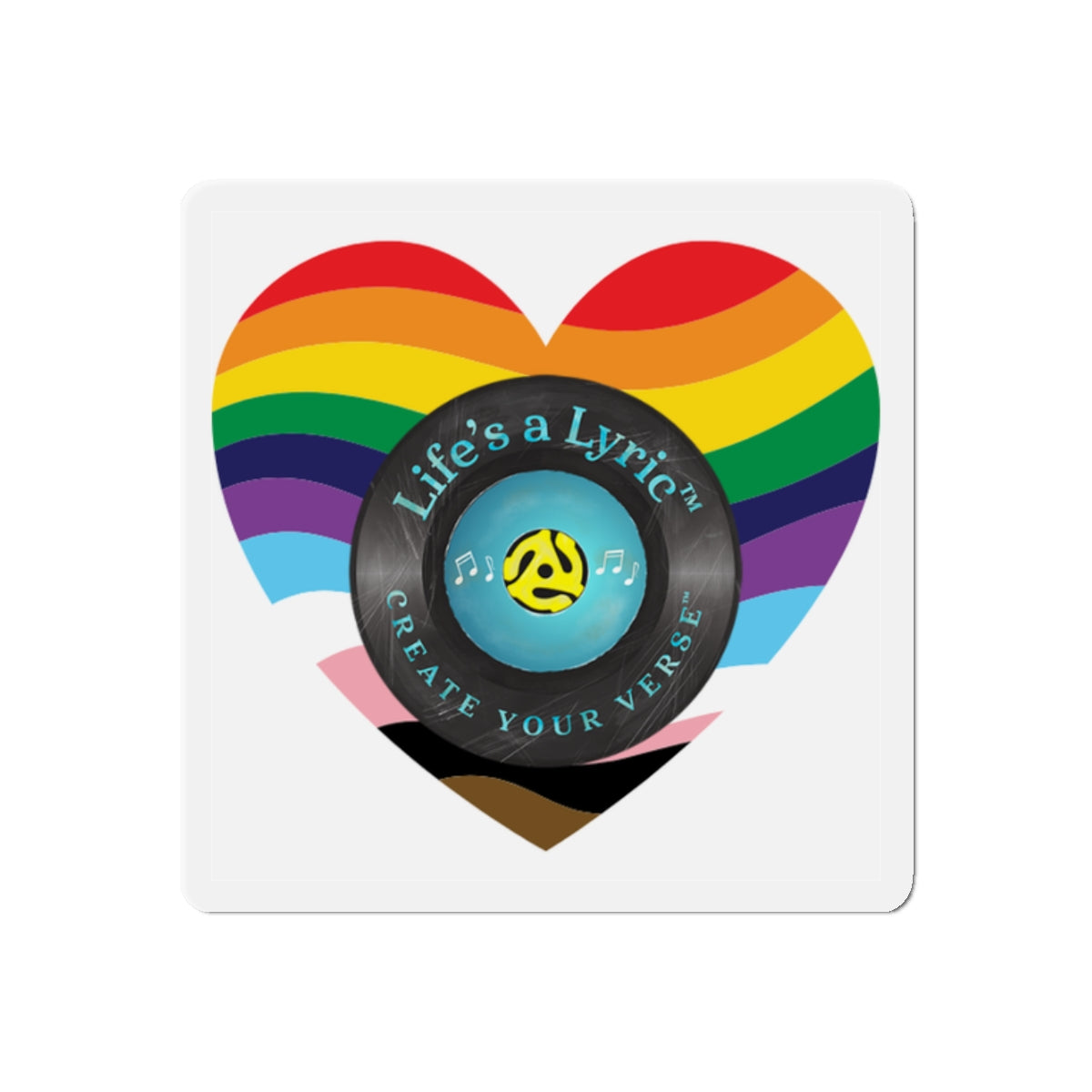 Life’s a Lyric™ Create Your Verse™ Colorful Heart-Shaped Die-Cut Magnet