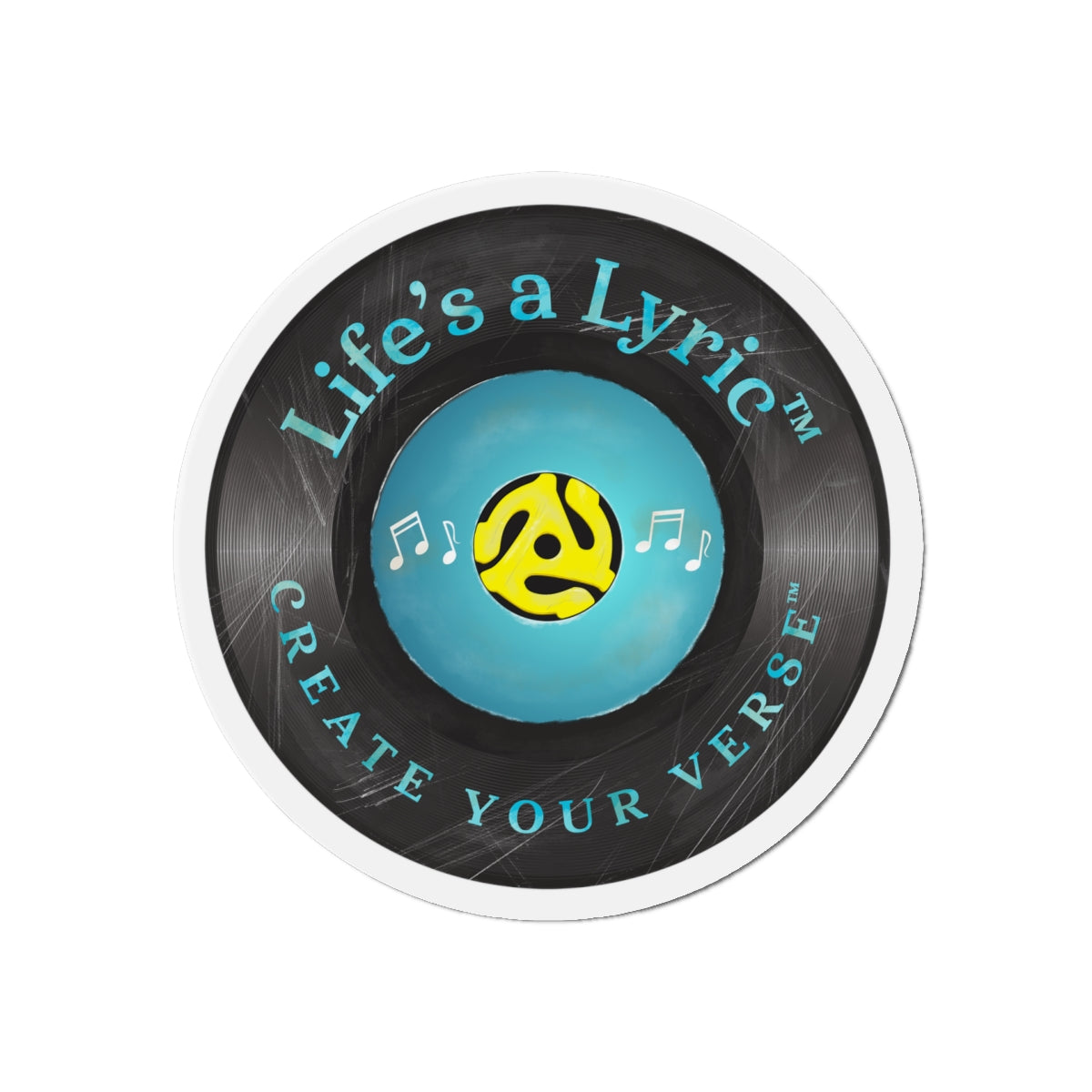 Life’s a Lyric™ - Distressed Die-Cut Magnet - Life's a Lyric - Create Your Verse