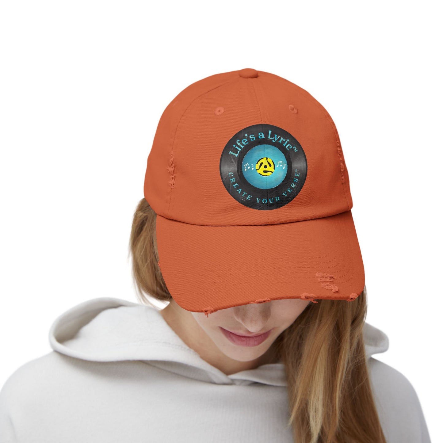 Life’s a Lyric™ Create Your Verse™ Unisex Distressed Cap