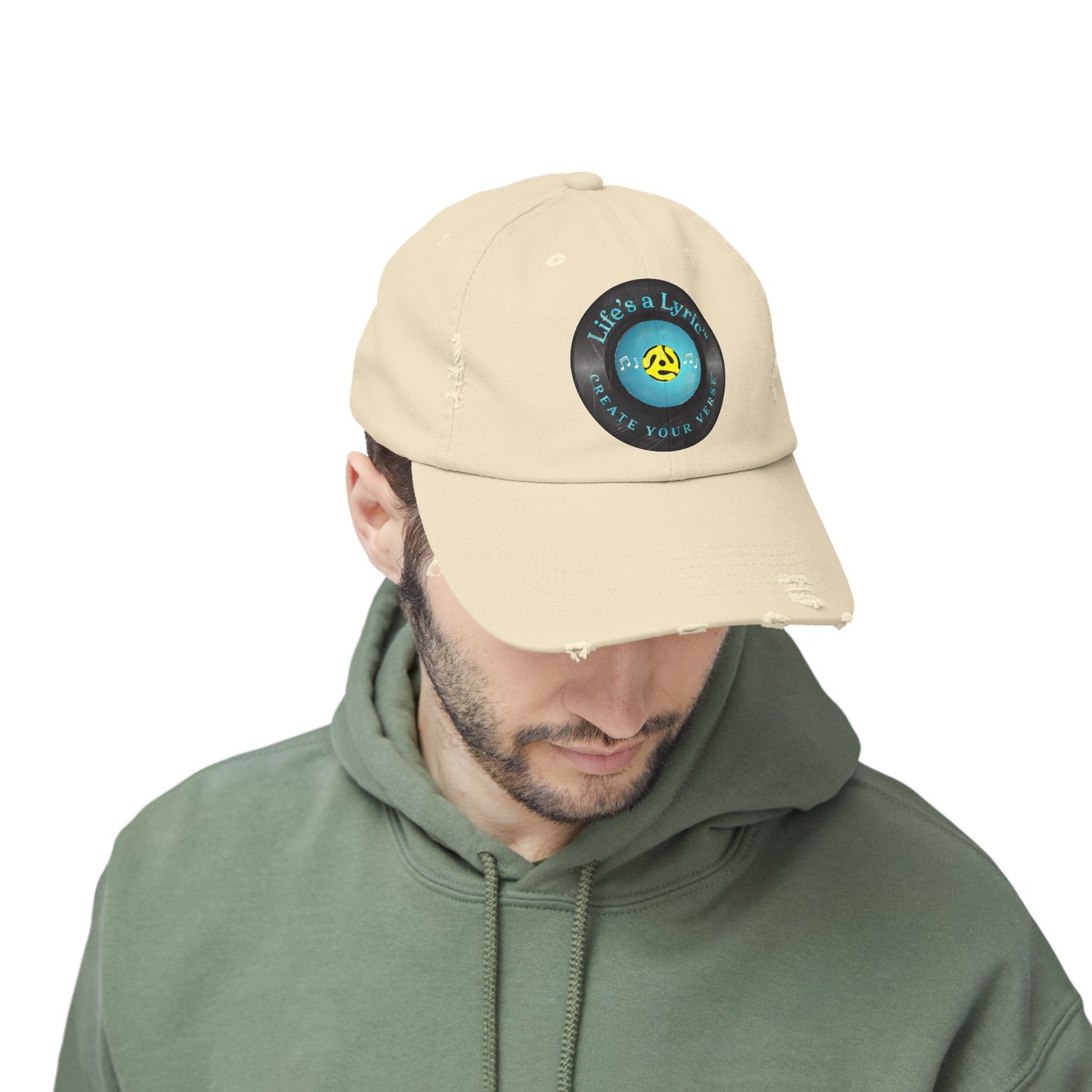Life’s a Lyric™ Create Your Verse™ Unisex Distressed Cap