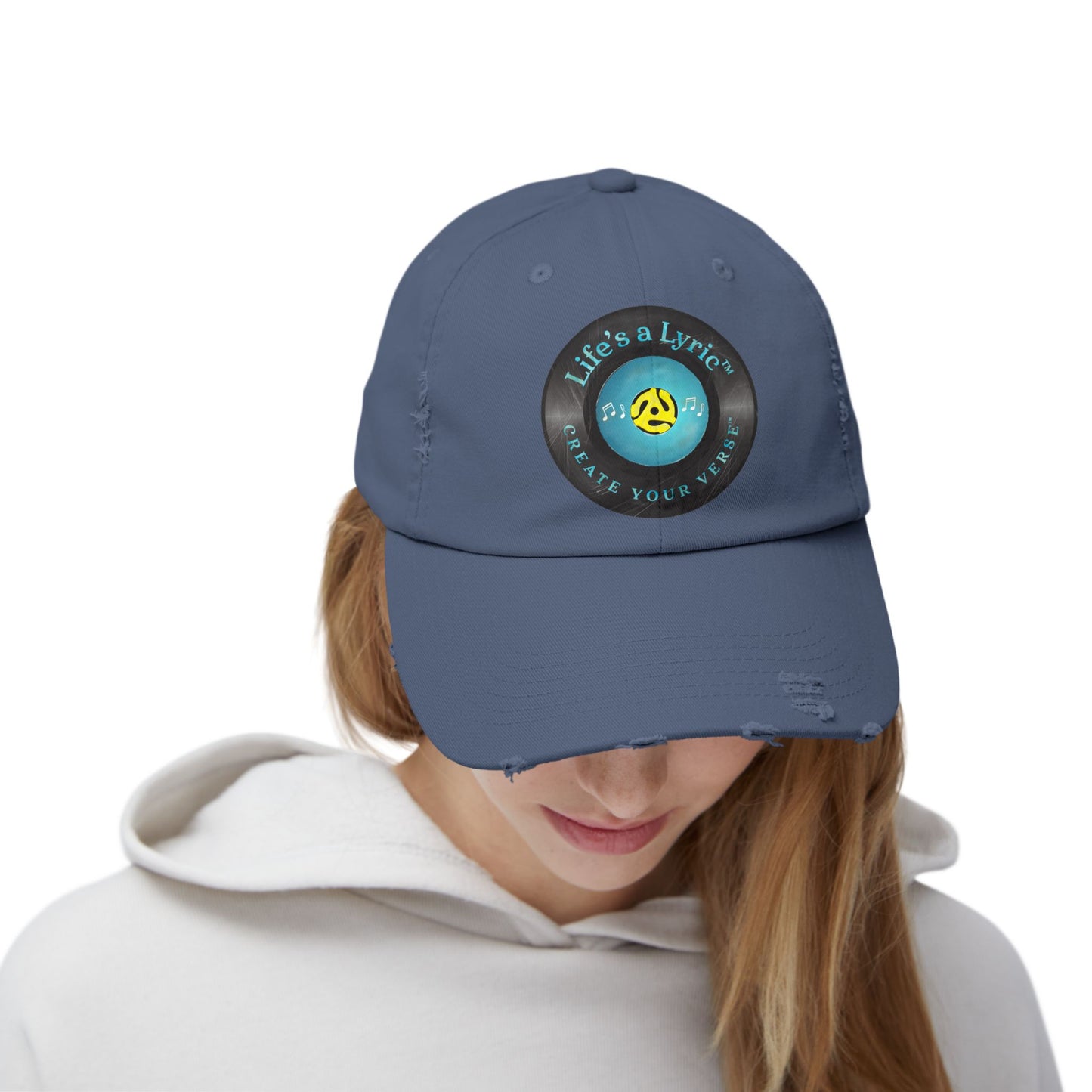 Life’s a Lyric™ Create Your Verse™ Unisex Distressed Cap