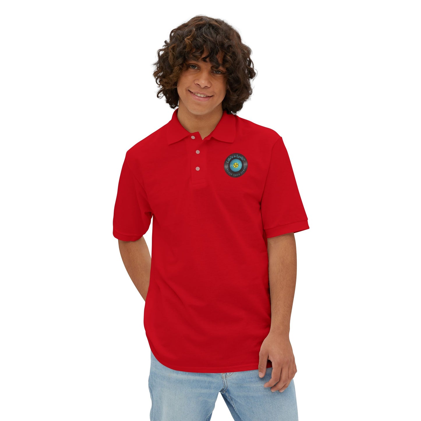 Life’s a Lyric™ Create Your Verse™ Men's 100% Cotton Polo Shirt