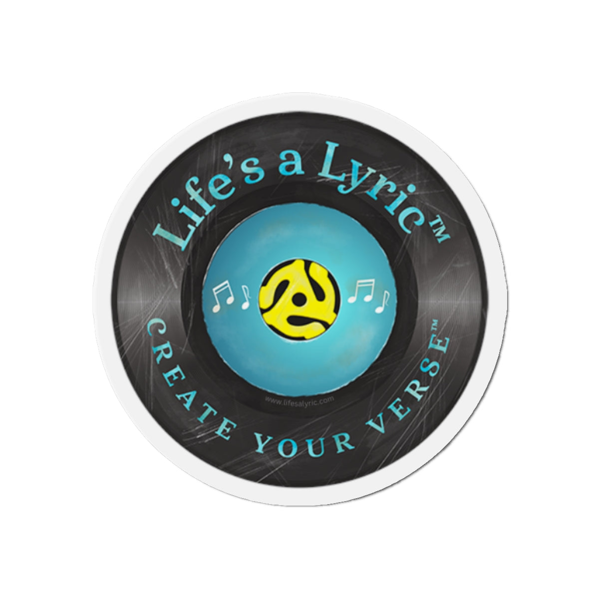 Life’s a Lyric™ - Distressed Die-Cut Magnet - Life's a Lyric - Create Your Verse