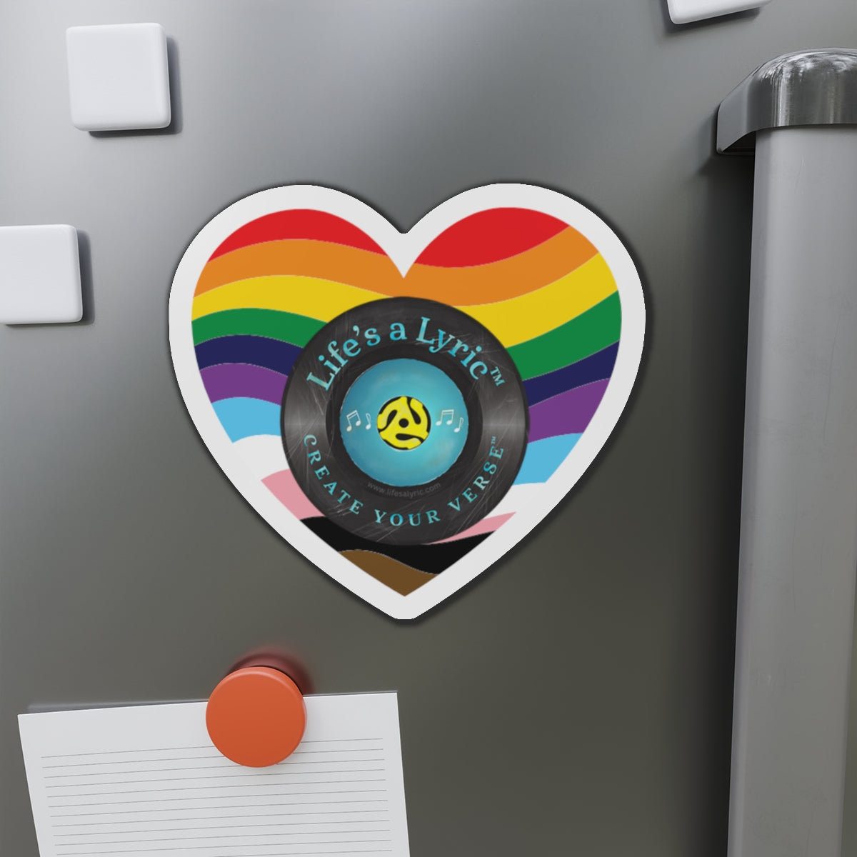 Life’s a Lyric™ Create Your Verse™ Colorful Heart-Shaped Die-Cut Magnet