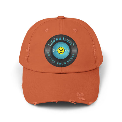 Life’s a Lyric™ Create Your Verse™ Unisex Distressed Cap