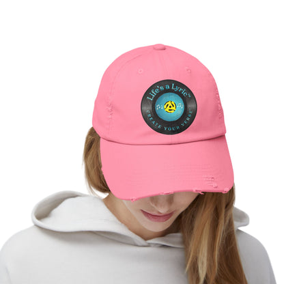 Life’s a Lyric™ Create Your Verse™ Unisex Distressed Cap