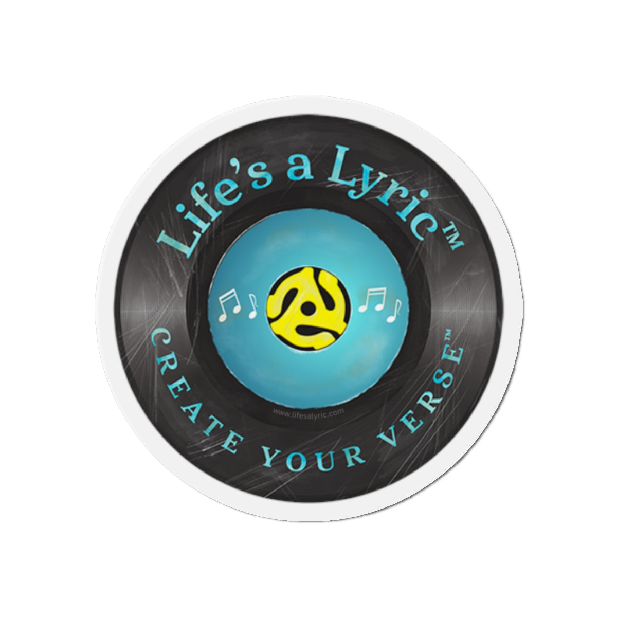 Life’s a Lyric™ - Distressed Die-Cut Magnet - Life's a Lyric - Create Your Verse