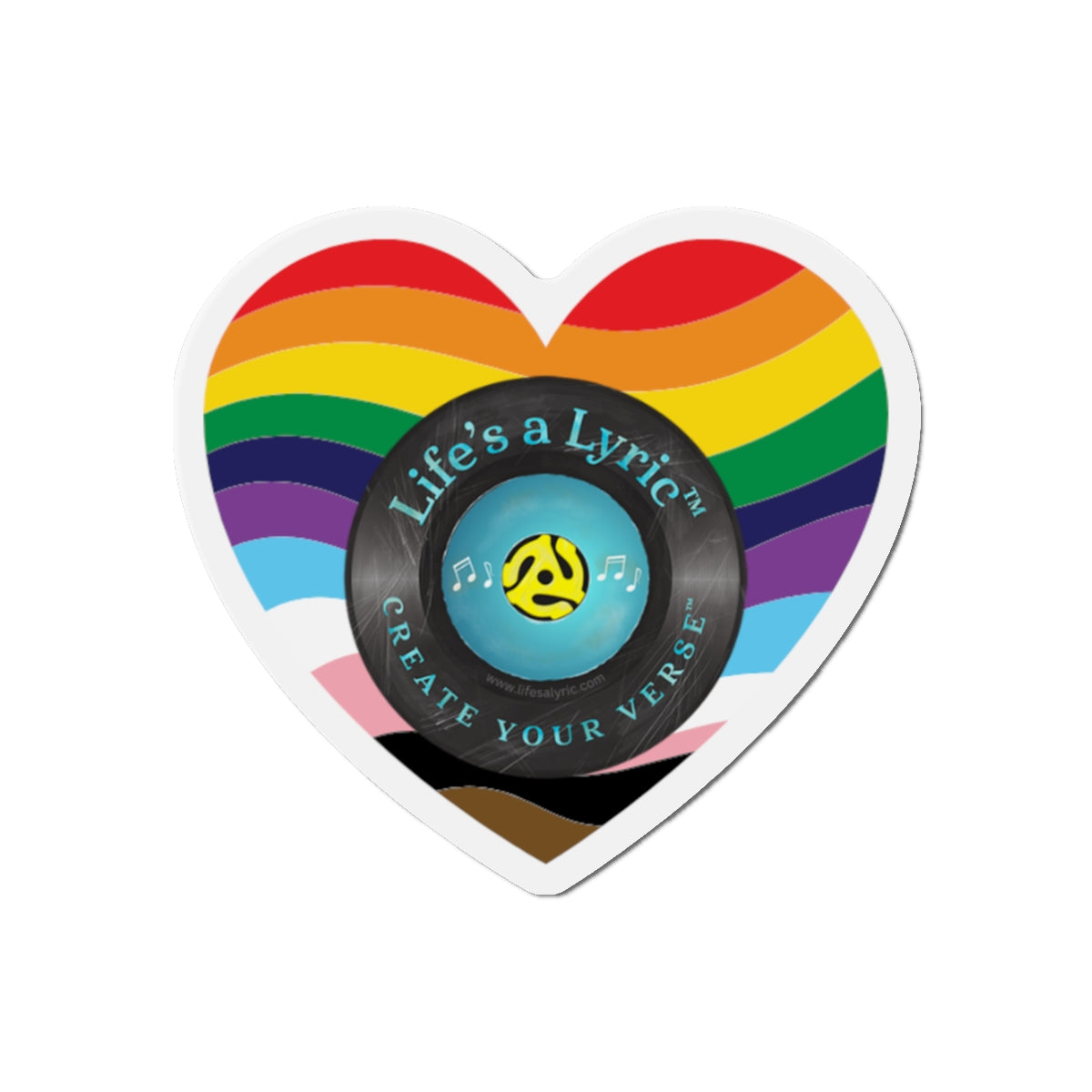 Life’s a Lyric™ Create Your Verse™ Colorful Heart-Shaped Die-Cut Magnet