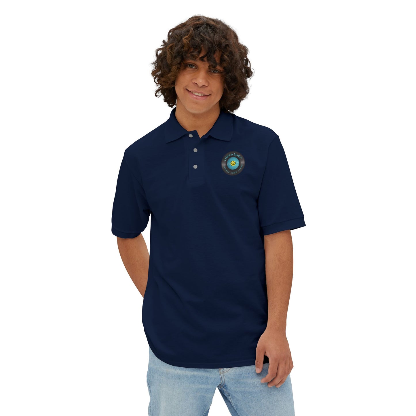 Life’s a Lyric™ Create Your Verse™ Men's 100% Cotton Polo Shirt