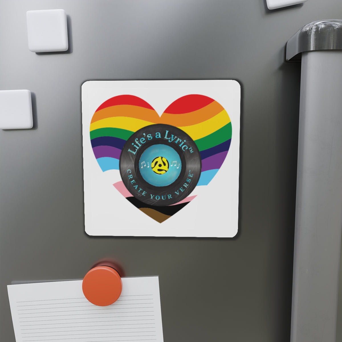 Life’s a Lyric™ Create Your Verse™ Colorful Heart-Shaped Die-Cut Magnet