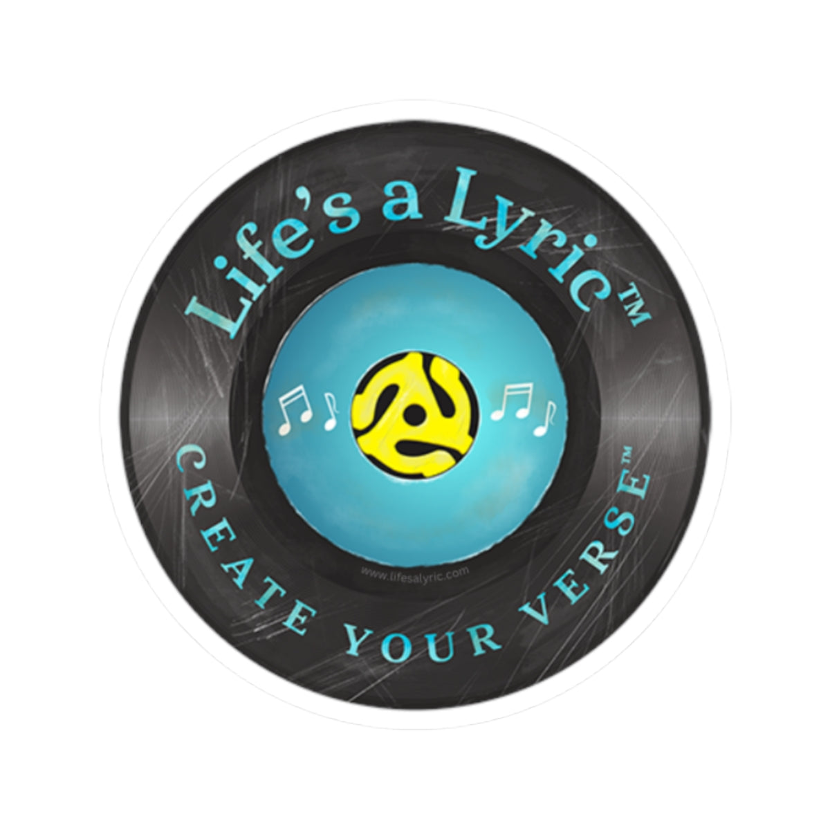 Life’s a Lyric™ Distressed Kiss-Cut Stickers - Create Your Verse Vinyl Decals